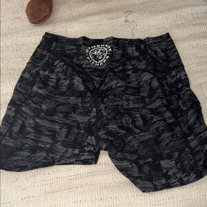 Gymshark Charcoal and Black Patterned Shorts